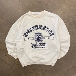 Vintage University of Paris Sorbonne Universite College 90s France Sweatshirt L